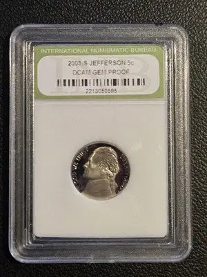 2003-S Jefferson Nickel Gem Proof DCAM - INB Slabbed - Coins & Currency