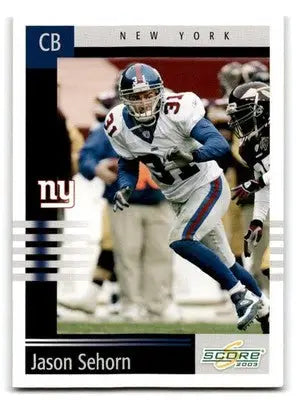 2003 Score #220 Jason Sehorn - Football Card Single