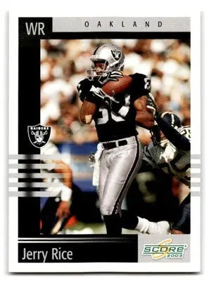 2003 Score Football Jerry Rice #106 Oakland Raiders - Football Card Single