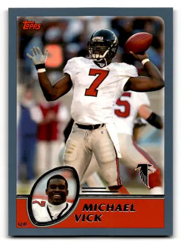 Original gloss Michael Vick football card 2003 Topps NM-MT Falcons ID 61824
