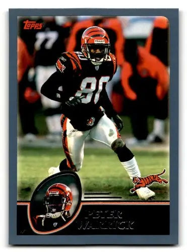 Original gloss football trading card of Peter Warrick Cincinnati Bengals jersey