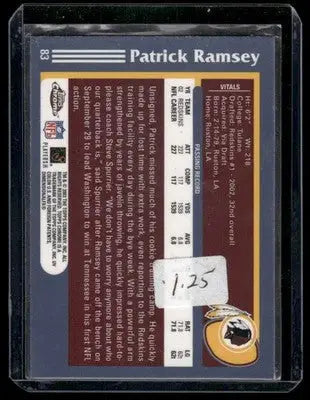 2003 Topps Chrome Patrick Ramsey #83 Football - Football Card Single