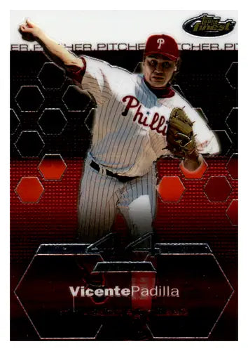 Baseball card of Vicente Padilla from Topps Finest 2003 with original gloss