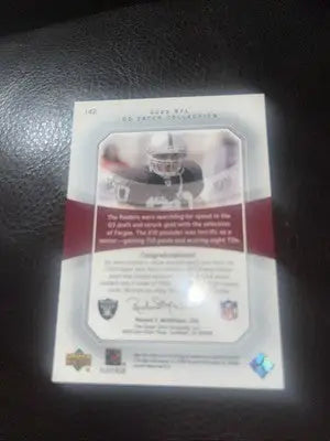 Football trading card from 2003 Upper Deck Patch Collection featuring Justin Vargas rookie patch