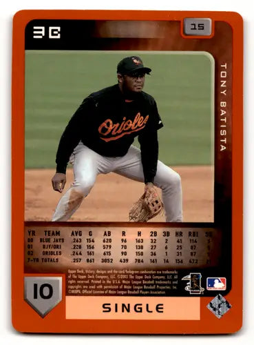 Tony Batista baseball card from 2003 Upper Deck Victory Tier 2 Orange series
