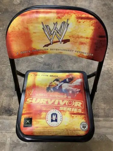 WWE Survivor Series folding chair featuring Shane McMahon, VIP Ringside collectible
