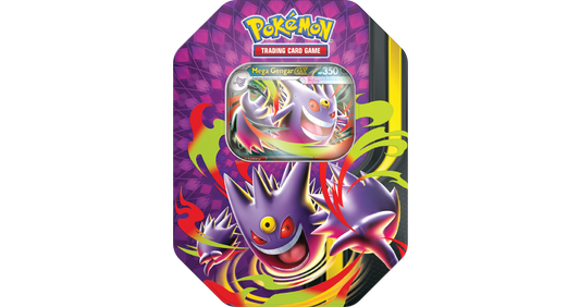 Pokemon Mega Moonlit Tin
Mega Clefable ex foil promo card
Mega Gengar ex Pokemon tin artwork
