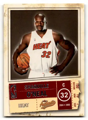 Fleer Authentix Shaquille O’Neal basketball card with original gloss from 2004-05 series