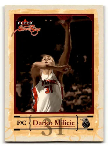 Darko Milicic basketball card from Fleer Sweet Sigs 2004-05 Pistons collection