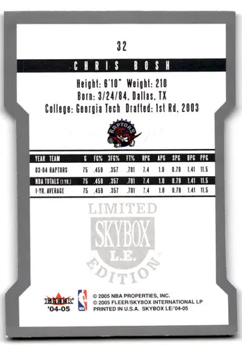 2004-05 SkyBox LE #32 Chris Bosh EX/NM Raptors ID:67336 - Basketball Card Single