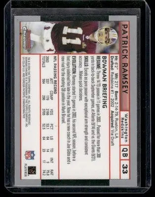 2004 Bowman Chrome Patrick Ramsey #33 Football - Football Card Single