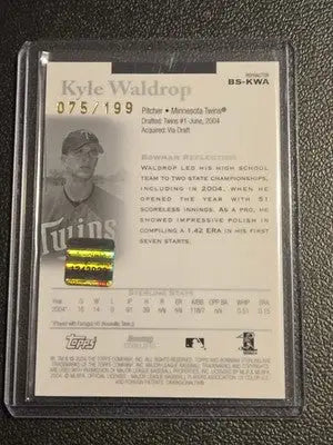 2004 Bowman Sterling #BS-KWA Kyle Waldrop Refractors #/199 - Baseball Card Single