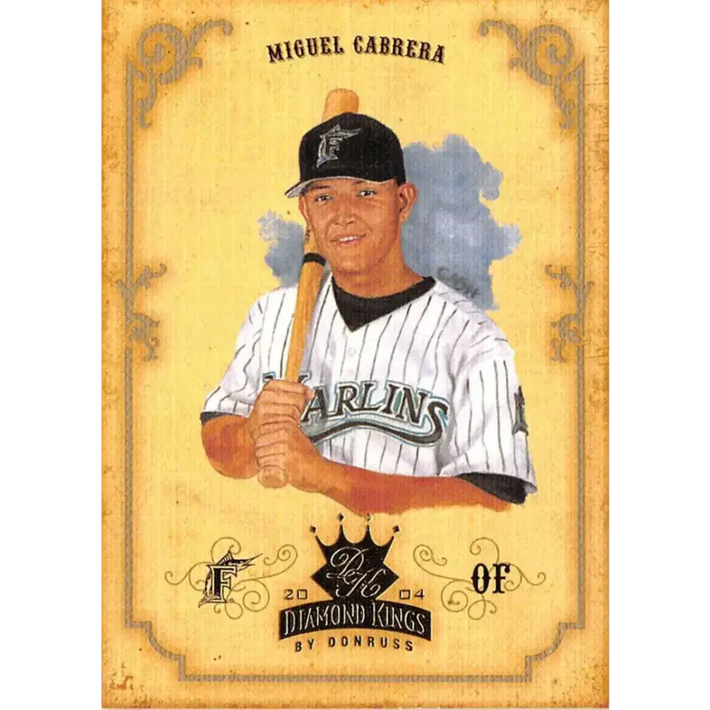 2004 Donruss Diamond Kings #103 Miguel Cabrera NM-MT Florida Marlins Baseball Card - Baseball Card Single