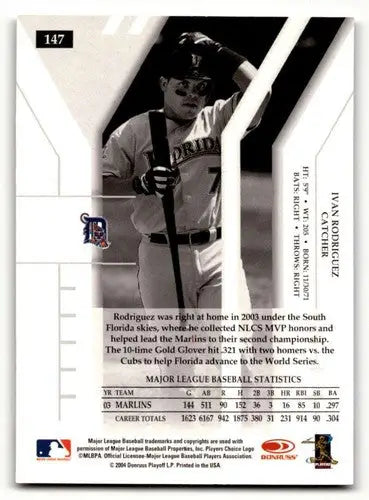 2004 Donruss Elite #147 Ivan Rodriguez Detroit Tigers Baseball Cards ID:63439 - Baseball Card Single