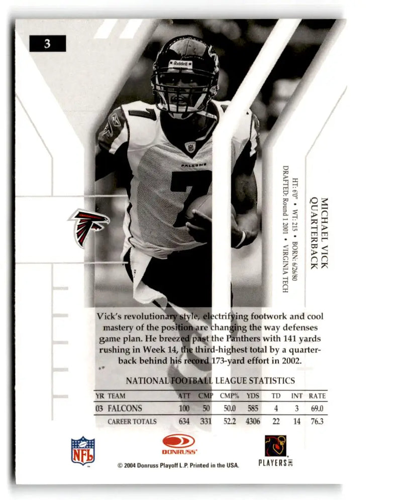 2004 Donruss Elite #3 Michael Vick - Football Card Single