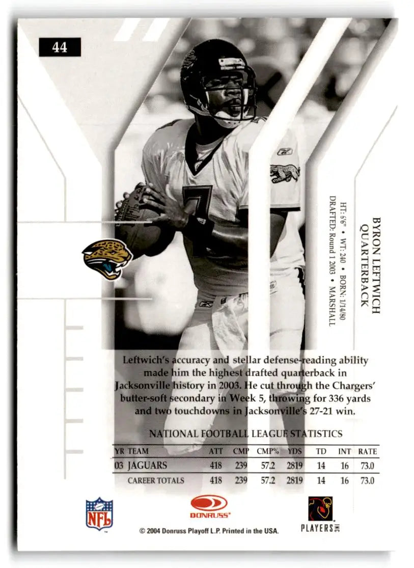 2004 Donruss Elite #44 Byron Leftwich - Football Card Single