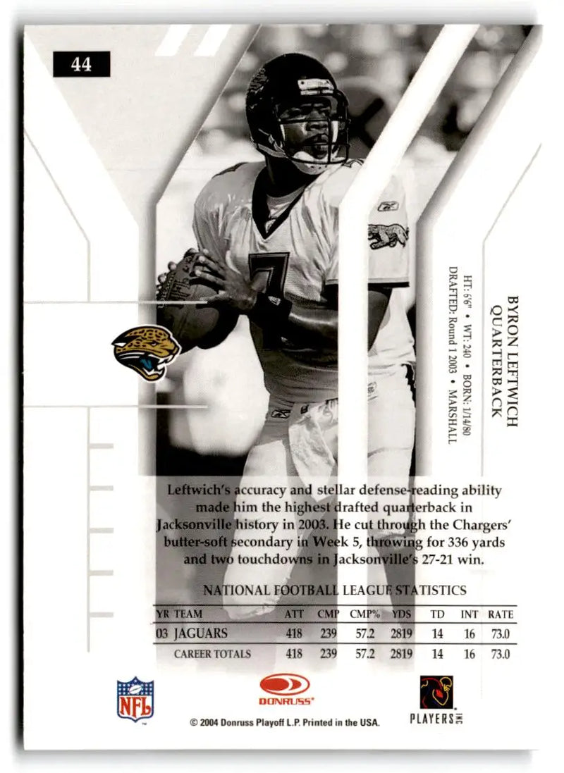 2004 Donruss Elite #44 Byron Leftwich - Football Card Single