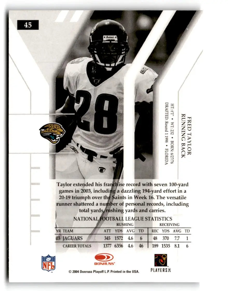 2004 Donruss Elite #45 Fred Taylor - Football Card Single