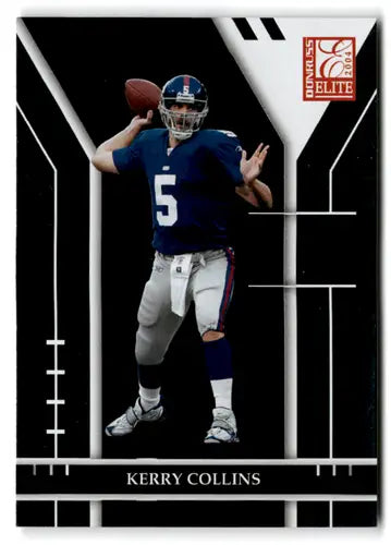 Original gloss Donruss Elite Kerry Collins football card featuring NY Giants near mint condition