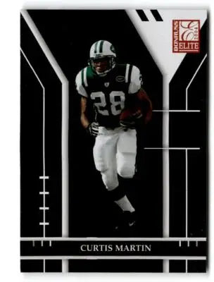 Vintage Curtis Martin Donruss Elite football trading card from 2004 Donruss Elite series
