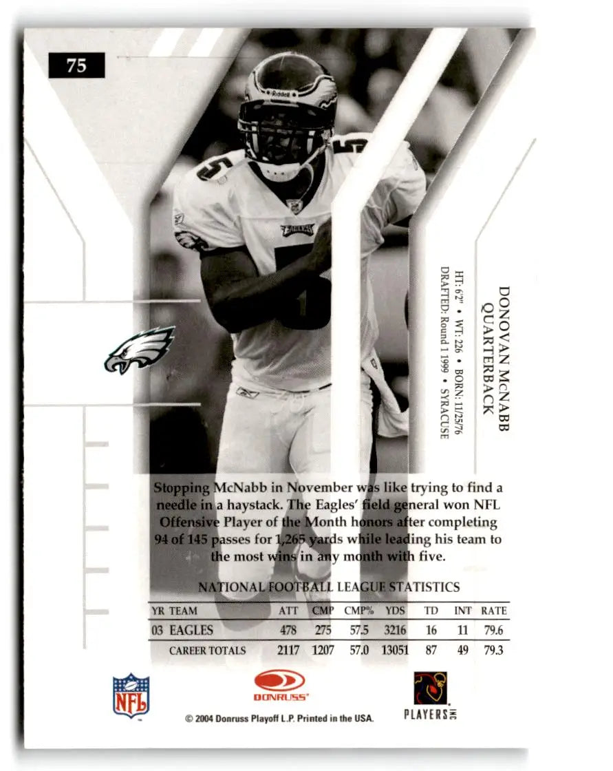 2004 Donruss Elite #75 Donovan McNabb - Football Card Single