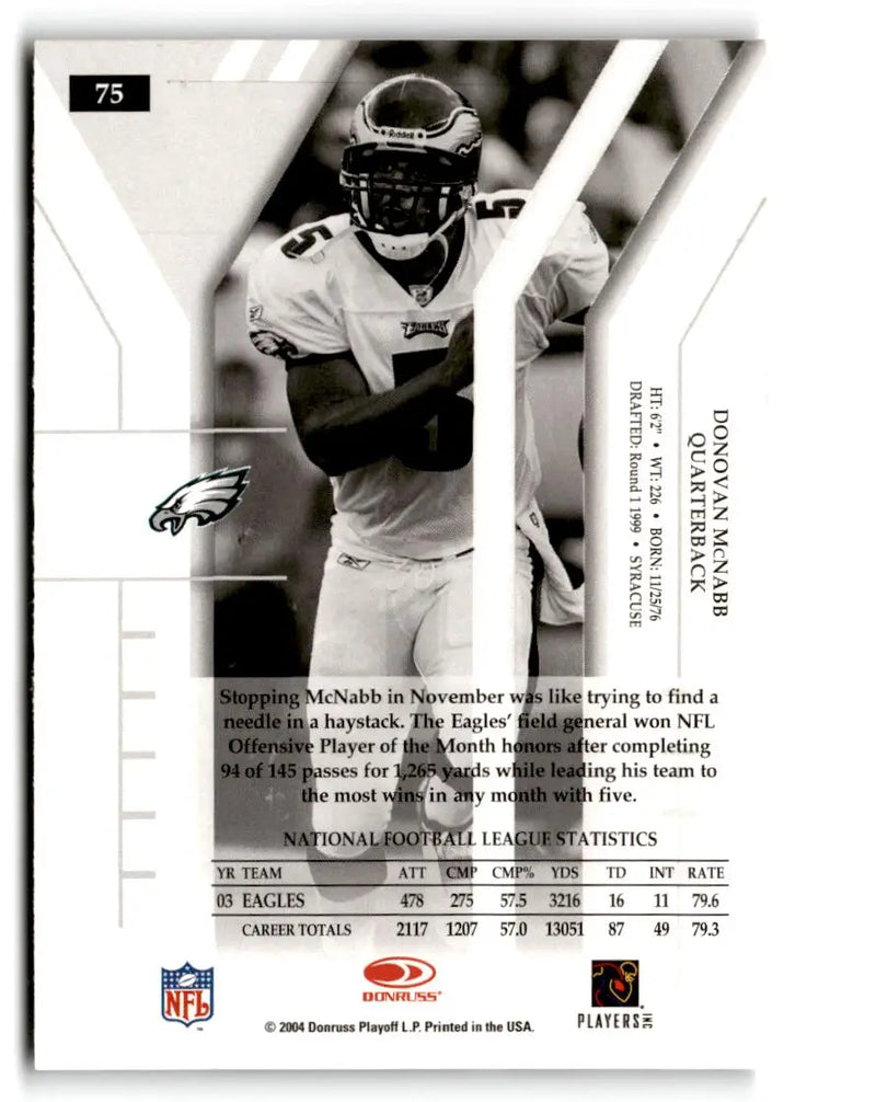 2004 Donruss Elite #75 Donovan McNabb - Football Card Single