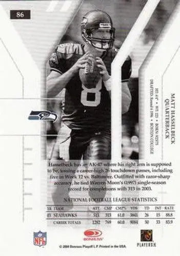 2004 Donruss Elite #86 Matt Hasselbeck NM-MT Seahawks ID:5269 - Football Card Single