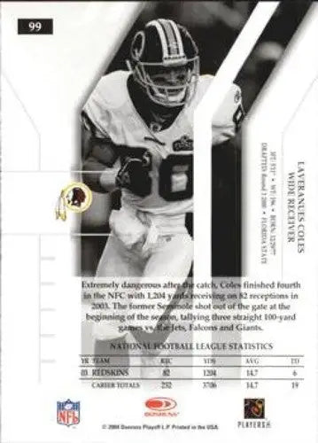 2004 Donruss Elite #99 Laveranues Coles NM-MT Redskins - Football Card Single
