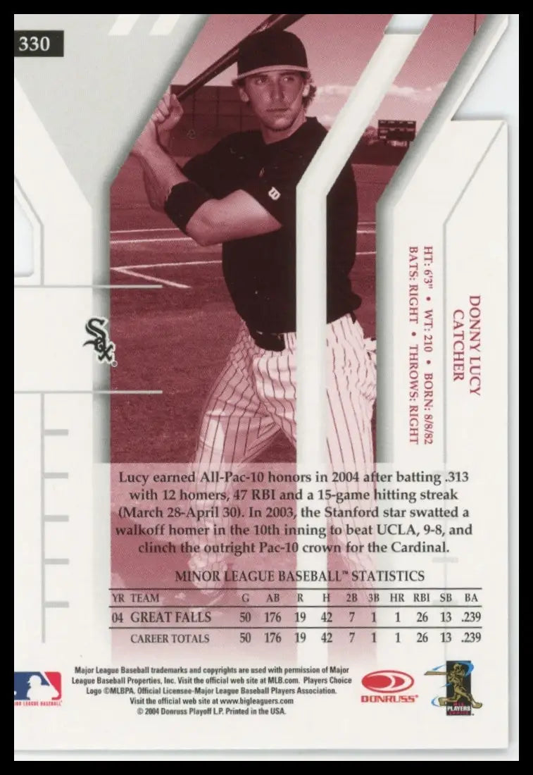 2004 Donruss Elite Extra Edition - Aspirations Donny Lucy 330 Auto /50 NM - Baseball Card Single