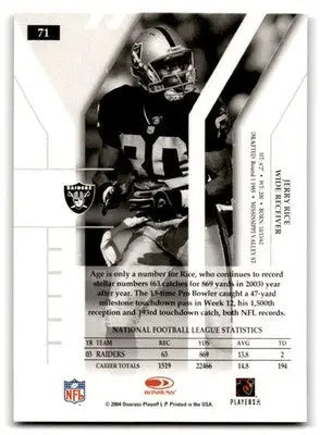 2004 Donruss Football Elite Jerry Rice #71 Oakland Raiders - Football Card Single