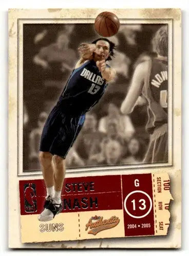 2004 Fleer Authentix #12 Steve Nash Phoenix Suns Basketball Cards EX ID:58790 - Basketball Card Single