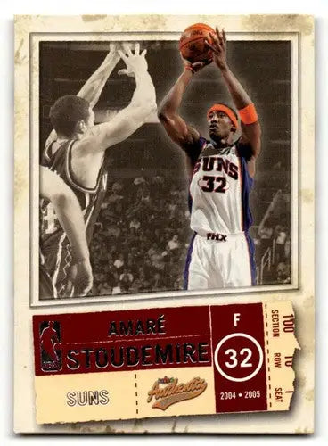 2004 Fleer Authentix #16 Amare Stoudemire Phoenix Suns Basketball Ca ID:58775 - Basketball Card Single