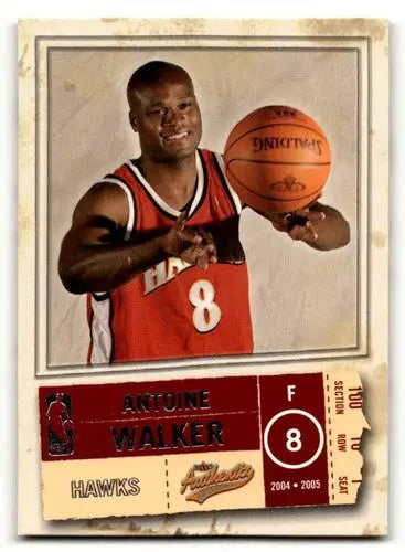 2004 Fleer Authentix #23 Antoine Walker Atlanta Hawks Basketball Car ID:58784 - Basketball Card Single