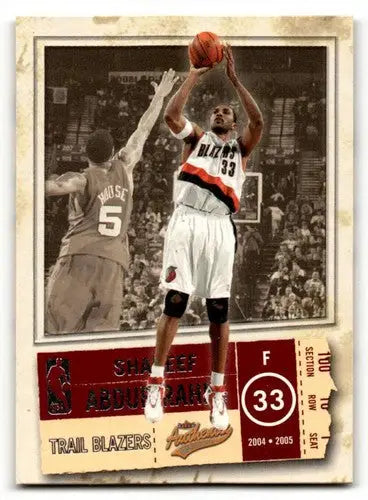 2004 Fleer Authentix #24 Shareef Abdur-Rahim Portland Trail Blazers ID:58800 - Basketball Card Single