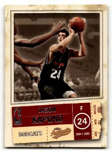 2004 Fleer Authentix #58 Jason Kapono Charlotte Bobcats Basketball C ID:58764 - Basketball Card Single