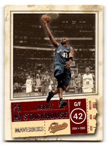 2004 Fleer Authentix #61 Jerry Stackhouse Dallas Mavericks Basketbal ID:58774 - Basketball Card Single