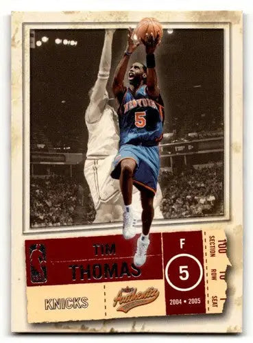 2004 Fleer Authentix #73 Tim Thomas New York Knicks Basketball Cards ID:58796 - Basketball Card Single