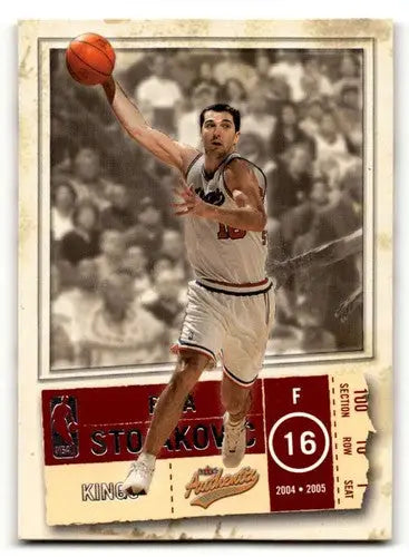 2004 Fleer Authentix #77 Peja Stojakovic Sacramento Kings Basketball ID:58776 - Basketball Card Single