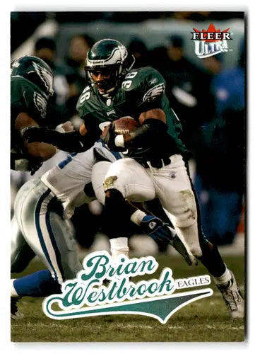 American football trading card featuring Brian Westbrook from Fleer Ultra with original gloss
