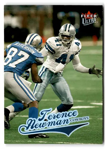 Fleer Ultra Terence Newman football trading card featuring original gloss Dallas Cowboys