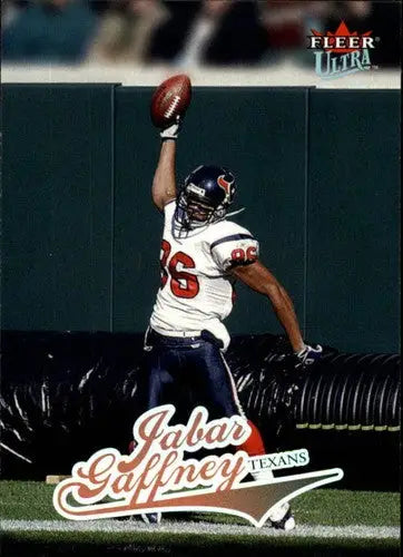 Original gloss Fleer Ultra Jabar Gaffney football card from 2004 Texans collection