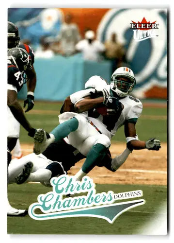 Football trading card of Chris Chambers from Fleer Ultra 2004 with original gloss
