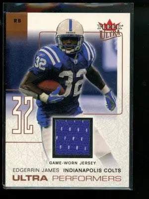 2004 Fleer Ultra Edgerrin James #UP/EJ Game-Worn Jersey Football - Football Card Single