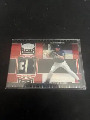 2004 Leaf Certified Cuts Marble Material Red #161 Sean Burroughs /100 - Baseball Card Single