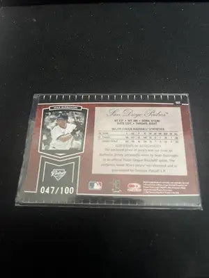 2004 Leaf Certified Cuts Marble Material Red #161 Sean Burroughs /100 - Baseball Card Single