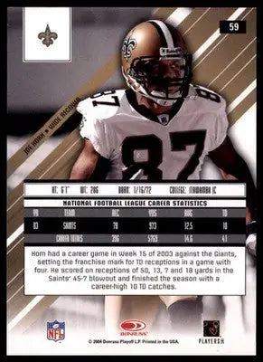 2004 Leaf Rookies & Stars Joe Horn 59 New Orleans Saints