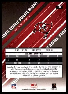 2004 Leaf Rookies & Stars Nate Lawrie RC 178 Atlanta Falcons
