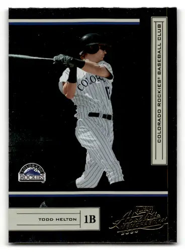 Original gloss Todd Helton baseball card from 2004 Playoff Absolute Memorabilia series