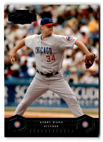 Original gloss Kerry Wood baseball card from 2004 Playoff Honors Cubs collection