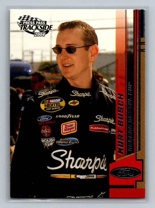 2004 Press Pass Trackside #13 Kurt Busch Roush Racing - Racing Card Single